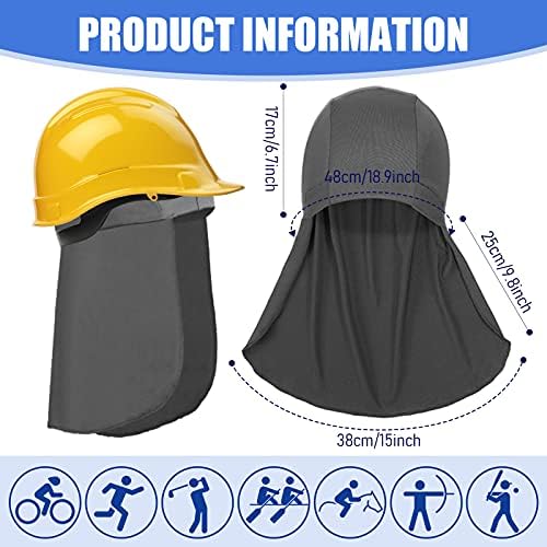 6 peças Hard Hard Hard Shade Sun Protector Cap tampa de caveira elástica de resfriamento para acessórios de capacete