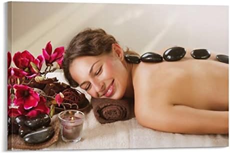 Poster de salão de beleza corporal de beleza massagem integral spa spa canvas de pintura de parede de arte para quarto para