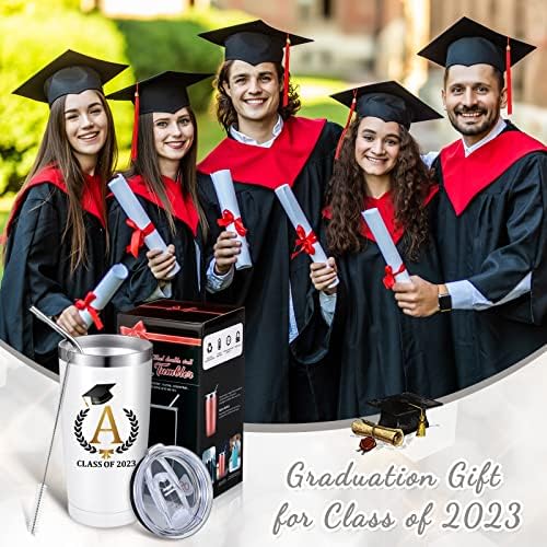 Classe de 2023 copo de graduação, presente de graduação Presentes iniciais caneca de viagem monogramada para a faculdade e