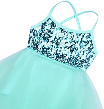 iefiel meninas camisole lantejas de balé tutu vestido ginástica dança collant skiot dance roupas de dança