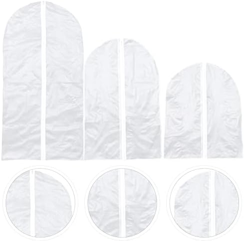 Cabilock 10pcs Viagem Transparente Casaco de armazenamento transparente Roupa com peças de produtos de higiene pessoal