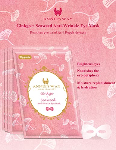 Annie's Way Ginkgo Seaweedcd Máscara de seda invisível de olhos anti -rugas - Taiwan Série de Fantasia de Fantasia 10 PCs/Box