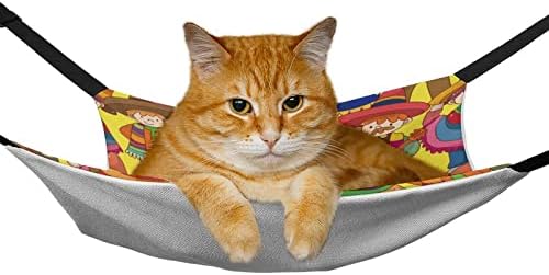 Desenho animado mexicano estilo nacional pessoa pet hammock stand cat bed suprimentos de estimação de estimação excelente respirabilidade montagem fácil dentro de casa ao ar livre