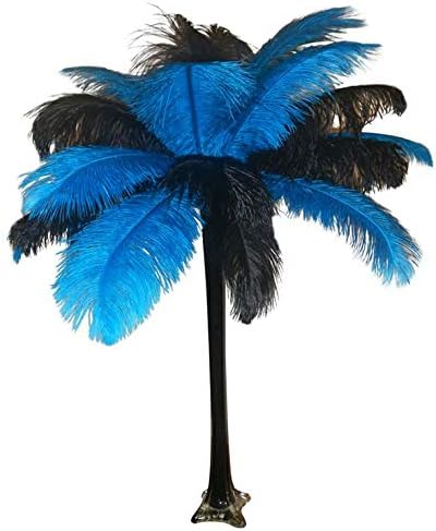 Zamihalaa - 10pcs/lote de penas de avestruz azul para artesanato 15-75 cm decoração de penas de avestruz decoração
