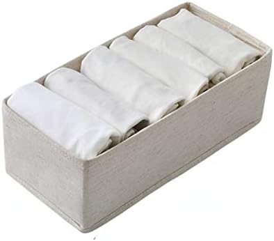 Caixa de armazenamento de Kbree Sóios de calcinha de calcinha de calcinha de algodão e linho gaveta de armazenamento de armazenamento cesta de cesta de armazenamento de malha de guarda -roupa de guarda -roupa