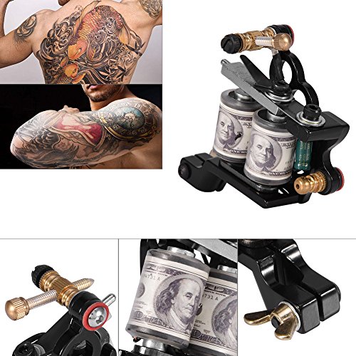 Máquina de tatuagem de mastro Máquina tradicional de bobina de revestimento artesanal, máquina de revestimento de tatuagem, 10