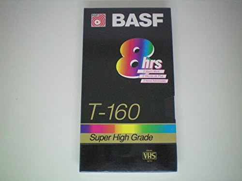 BASF T-160 de qualidade extra 8 horas em branco VHS Video Cassette Recording Tape