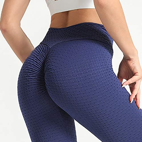 Próximo tempo Sexy Feminino de feminino Pontas de ioga texturizadas Cantura alta Ruched Butt Butt Pants Butty Control Push Up Up Up