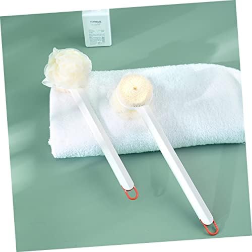 Escova de banho curta banho de banho traseiro chuveiro pouf pincéis de massagem prática bucha esponjas de pele ferramenta de