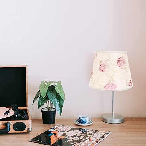 Luxshiny Office Desk Acessórios Clip On Lamp Shade Shade Taber de tecido floral Floral para lâmpada de mesa e luz do piso 8. 65x8.