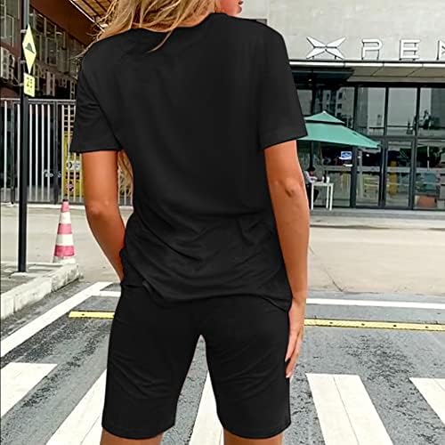 Feminino 2 peças esportes rastrear tracksuit de verão bodycon camiseta shorts shorts conjuntos