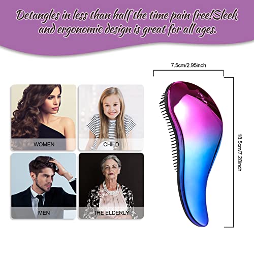 Detelando o pente de escova de cabelo Onefaf Detangler Brush para cabelos encaracolados, grossos, naturais, retos, finos, úmidos ou