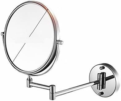 DW e HX Aço inoxidável espelho de maquiagem extensível 3x Magnificatio Espelho de banheiro montado na parede de dois lados de dois