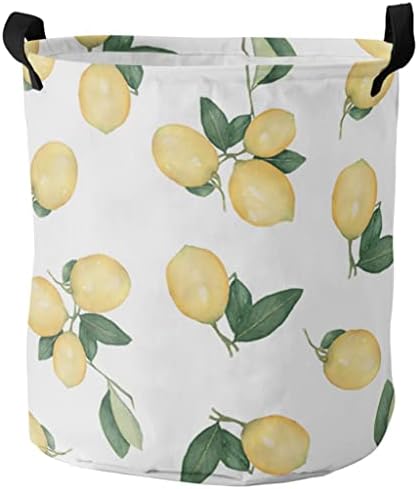 N/A Summer Style Lemon Lemon Fruit sujo cesto de roupa dobrável organizadora casca de cesta infantil cesta de armazenamento