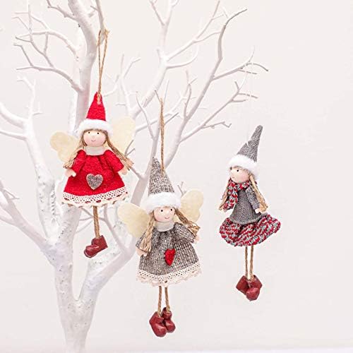 Doll Christmas Hang Toy Santa 4pc Ornamentos de presente de neve decoração Hanges de Natal Garland