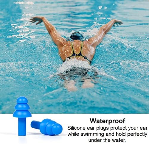 50 pares de ouvidos de silicone em casos plásticos laváveis ​​reutilizáveis ​​confortáveis ​​para nadar adultos tampões para o chuveiro de água esportes de surf de chuveiro