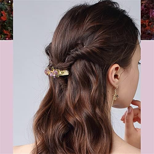Série de jardim de rosas grossa de cabelo de cabelo traseiro de cabelo acessórios para cabelo de cabelo fêmea de rabo de flores fêmea