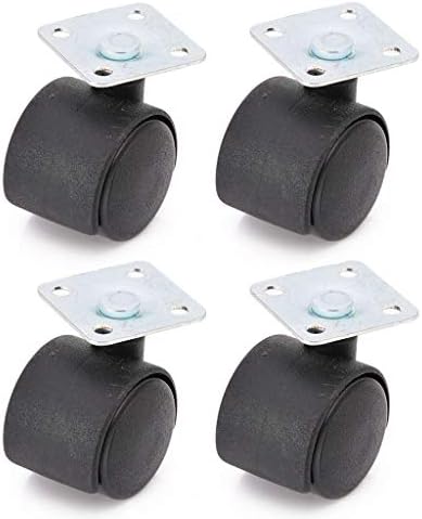 Uxzdx CuJux 4pcs/conjunto de placas giratórias pretas Caster de nylon de 30 mm de nylon cadeira de cadeira de reposição