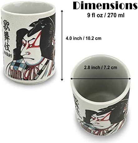 Mino Ware Japão -Japanese Unomi -Pottery 9 fl oz, xícara de chá, caneca, sushi feita no Japão