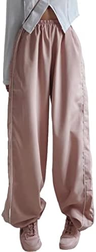 Calças de carga de cargo zontroldy Mulheres altas calças de carga folgada para mulheres jogador de pára -quedas de pernas largas