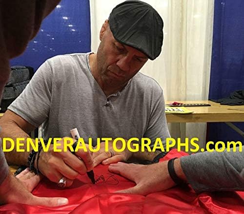 Randy Couture autografou/assinado UFC MMA Red Trunks Bas