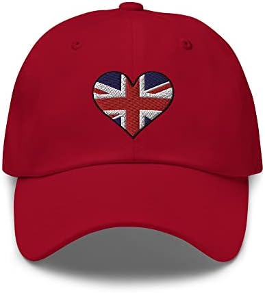 Union Jack Bordado Bordado Chapéu de Papai Ajustado, Chapéu de Bandeira do Reino Unido, Capinho de beisebol não estruturado,