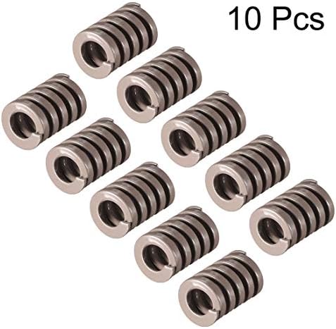 UXCELL 14mm OD 20mm Long Stamping Spiral Streling Extra Heavy Compression Die Spring Brown 10pcs