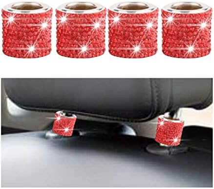 Colares de apoio de cabeça de carro Belomi, 4 anéis de colarinho para descanso de cabeça automática, decors de cristal de bling, decorações de interiores de gelo de diamante, acessórios de assento automotivo de strassim para caminhões SUVs