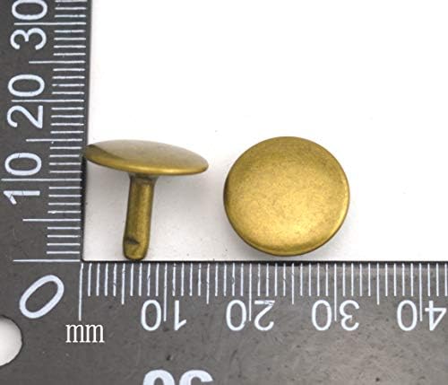 Wuuycoky bronze tampa dupla de bronze fascinam tampa de metal tubular tampa 15 mm e pacote de 10 mm de 60 conjuntos
