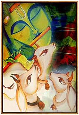 999Store Lord Krishna com pintura de vaca para o quarto da sala de parede itens decorativos boxf2436004