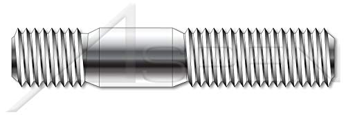 M16-2.0 x 70mm, DIN 938, métrica, pregos, extremidade dupla, extremidade de parafuso 1,0 x diâmetro, a4 aço inoxidável A4