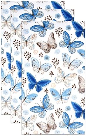 100 guardanapos de hóspedes de borboleta vintage 3 Palavras descartáveis ​​de papel de pacote de primavera e flores para jantar guardana