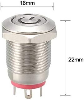 UXCELL METAL METAL PUNTOMEX CHANCE CABEÇA DE CABEÇA DE 12MM DIA 1NO 3-6V LUZ LED BRANCO