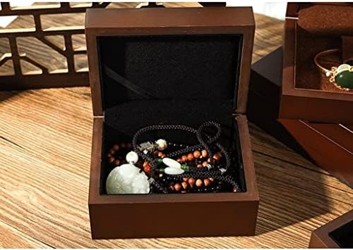 YALYCH Caixa de jóias de jóias de madeira maciço