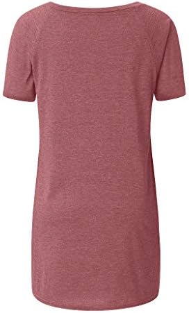 Camiseta para mulheres moda mangas curtas tops de túnica de tamanho sólido color redondo pescoço esbelto midi blusa midi top