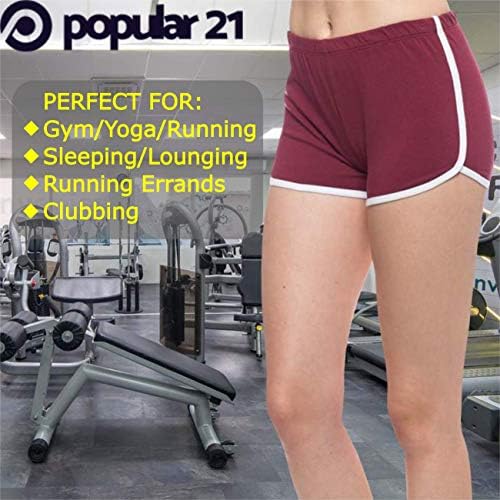 Popular 21 Women's Dolphin Hem Short | Correndo, dormindo, ioga, shorts de saque