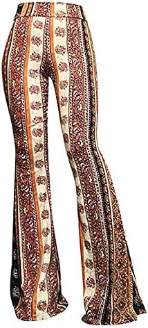 Miashui feminino calças casuais calças de calça grande e apertada de campainha de verão retro hip primavera feminina feminina