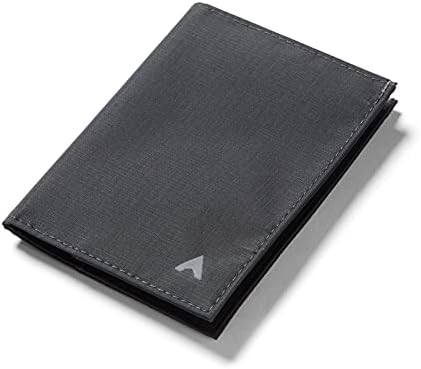 Carteira Original do ALlett, Jet Black | Nylon, bloqueio RFID, bifold fino, minimalista, bolso dianteiro | Possui 4-24+
