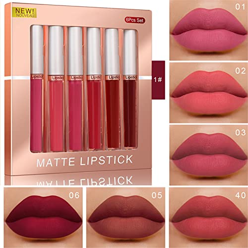 Little Girl Lip Gloss Pack Velvet Lipstick Cosmetics clássico à prova d'água clássica Longa Longa Corção suave cor Lip Gloss Feminino Presente 15ml Base de Gel de Lip Gloss e Sabores