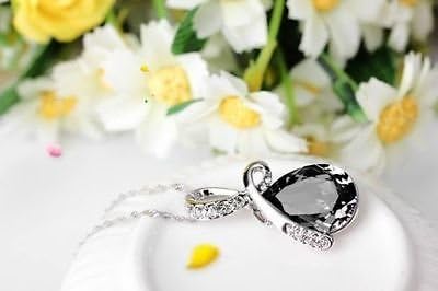Phitak Shop Fashion Fashion Silver Chain Crystal Rhinestone Pingente Jewelry Gift