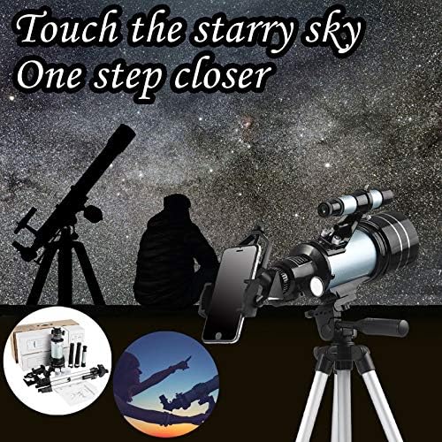 Telescópios de Z & Ha para Iniciantes para Crianças, Telescópio Refractor Astronomy de 70 mm com escopo portátil de tripé ajustável