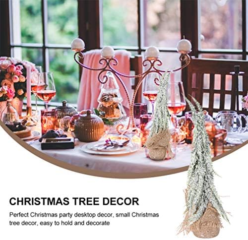 Decorações de Natal de Nuobesty 2pcs mini árvore de Natal Layout de Natal Prop Arenamento Ornamento de Natal decoração