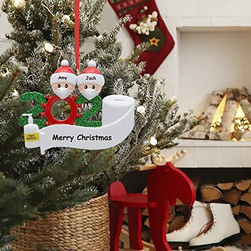 Sobrevivente de quarentena Ornamento de Natal 2020 - Quarentena Family Christmas Ornament Party Decoration Presente personalizado