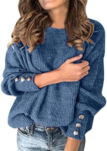 Camisolas para mulheres suéteres grandes e aconchegantes malhas básicas de suéter de pullocatomia casual de outono tops