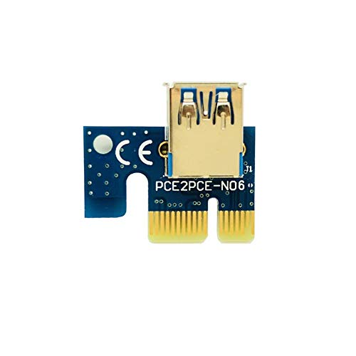 6PCS 006C RISER PCIE PCI-E PCI Express Riser Card 1x a 16x GPU USB 3.0 Adaptador de extensor SATA a 6pin Cabo de alimentação para mineração BTC