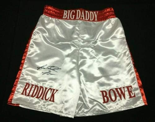 Riddick Bowe assinou o boxe de boxe 'Big Daddy' *Super pesos pesados ​​JSA WPP322974 - Restas de boxe autografadas e troncos