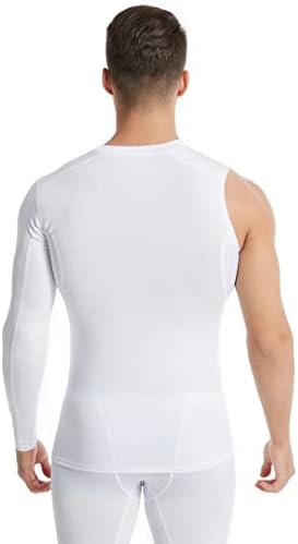 Novas camisas de compressão para homens 1/2 braço único de manga longa camada de base de camiseta de camiseta de camiseta para treino Basketball