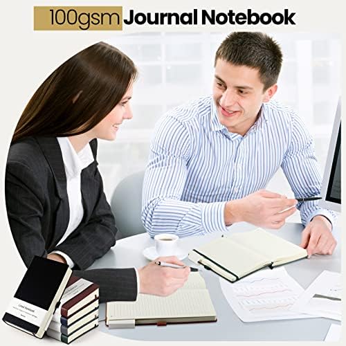 Notebooks de diário de 5 pacote de pacote 320 páginas numeradas de capa dura B5 notebook governado 7,6 x 10 polegadas 100 gsm de