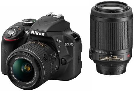 Nikon D3300 24,2 MP CMOS Digital SLR com 18-55mm DX VR II e 55-200mm DX VR II Lentes de zoom-Versão Internacional