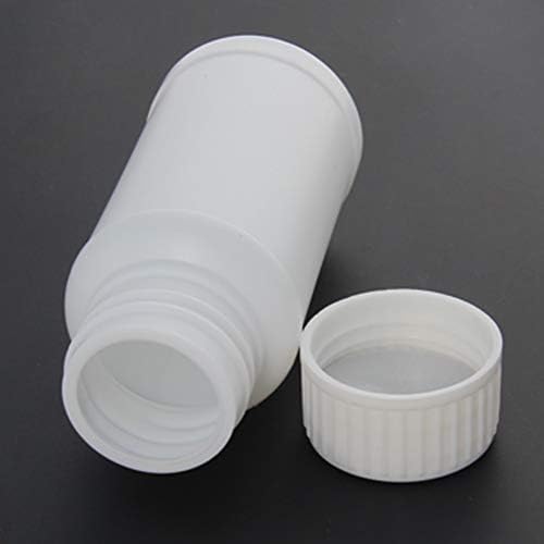 Bettomshin 10pcs 60ml HDPE PE Garrafas plásticas, garrafa de fluoreto de laboratório amostra de boca larga de vedação recipiente